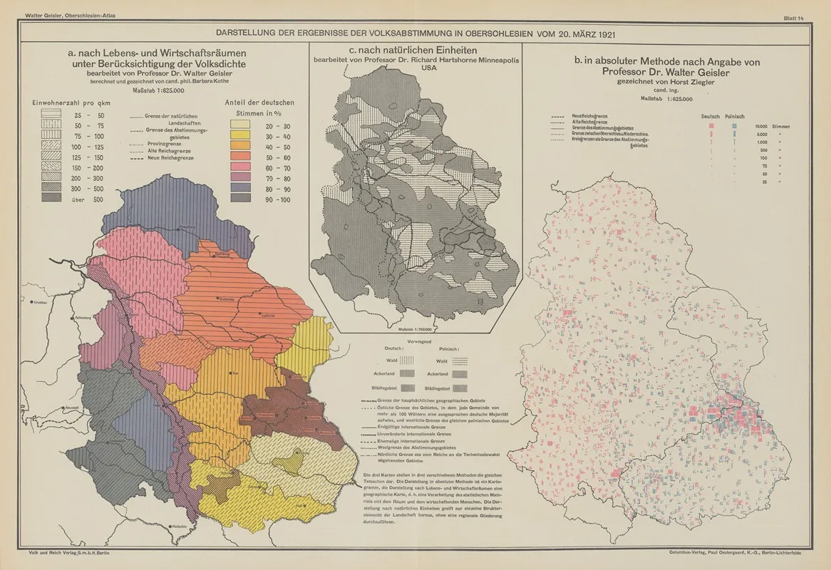 Die‎ ‎ergebnisse‎ ‎der‎ ‎volksabstimmung‎ ‎in Oberschlesien Wall Art by Volk und Reich Verlag - High-Resolution Digital Print