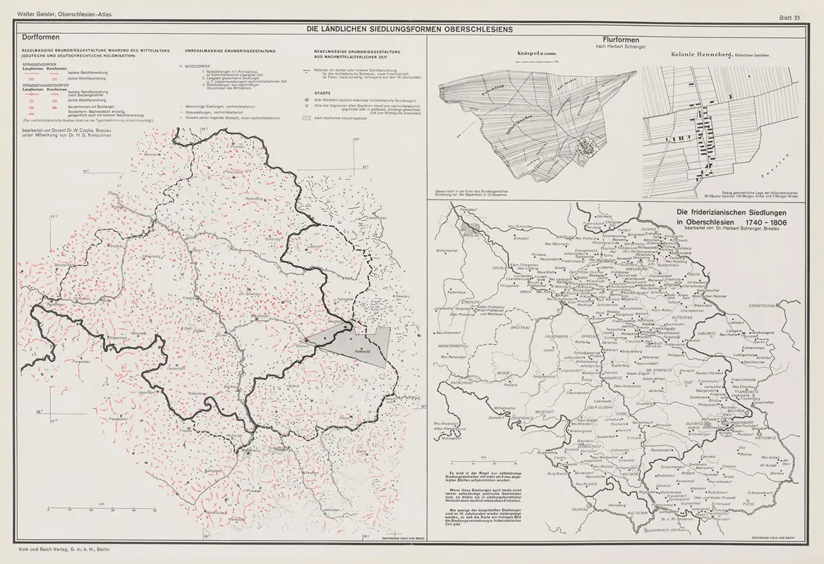 Die landlichen siedlungsformen in oberschlesien Wall Art by Volk und Reich Verlag - High-Resolution Digital Print