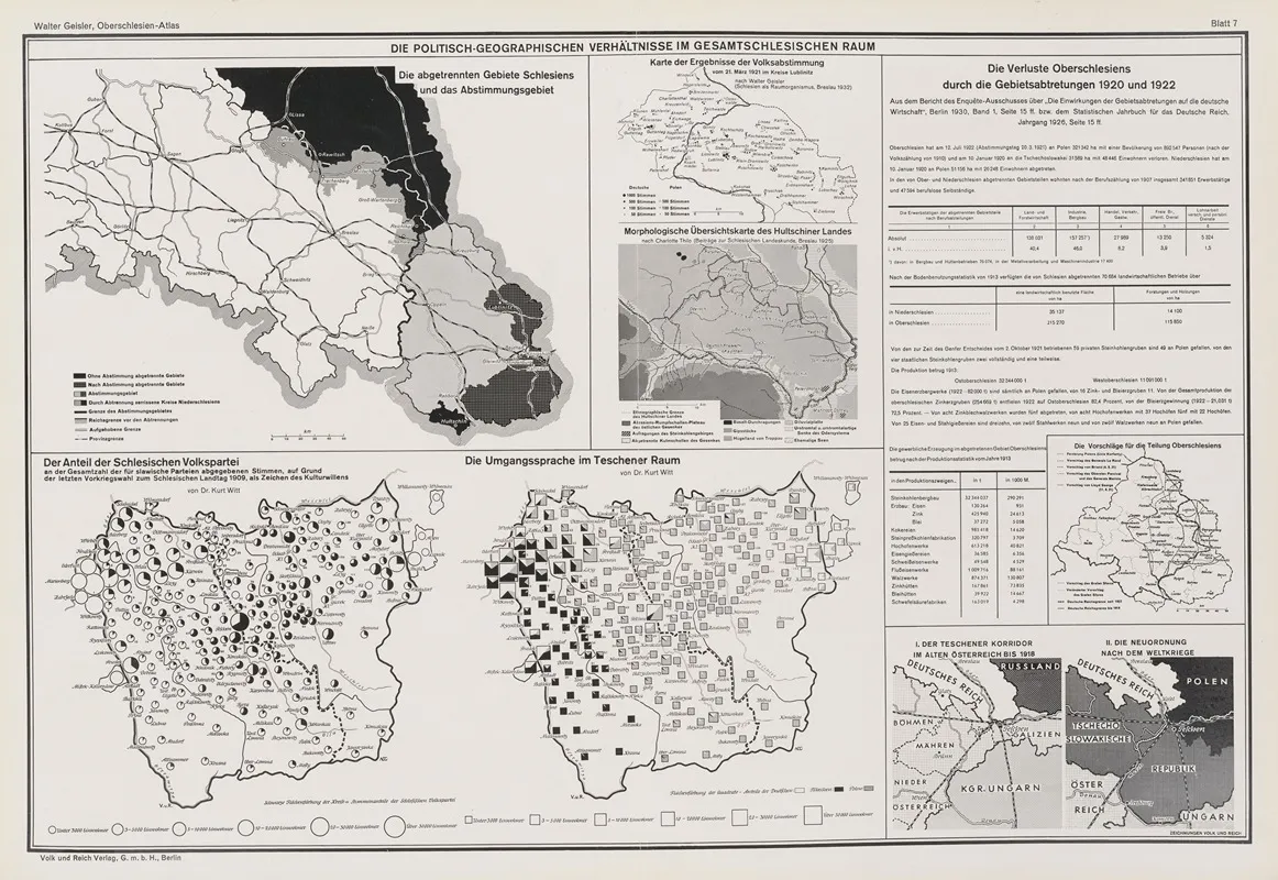 Die politisch Geographischen verhaltnisse Im gesamtschlesischen raum Wall Art by Volk und Reich Verlag - High-Resolution Digital Print