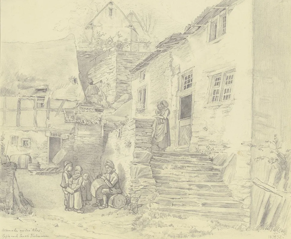 Dielmanns Altenahr An Der Ahr Wall Art by Johann Friedrich Hoff - High-Resolution Digital Print