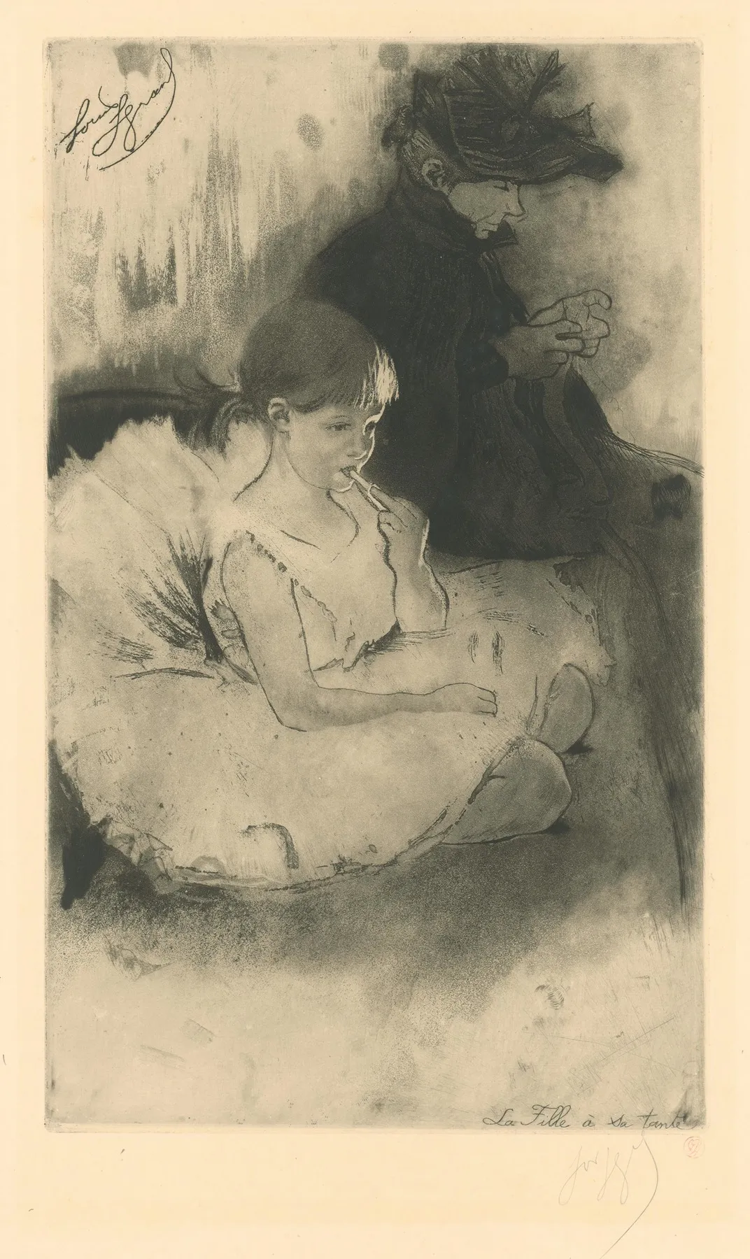 Dievca So Svojou Tetou Wall Art by Louis Legrand - High-Resolution Digital Print