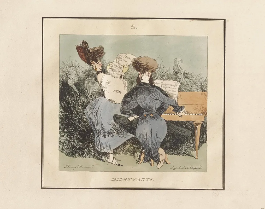 Dilettanti Wall Art by Henry Bonaventure Monnier - High-Resolution Digital Print