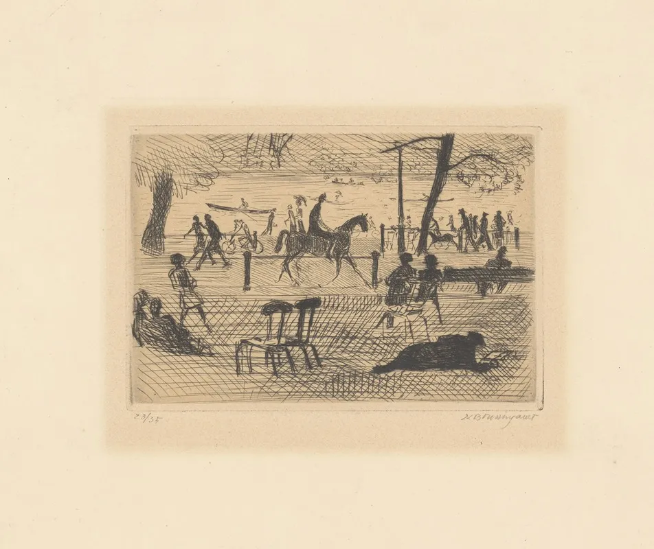 Dimanche A Hyde Park Wall Art by Jean-Louis Boussingault - High-Resolution Digital Print