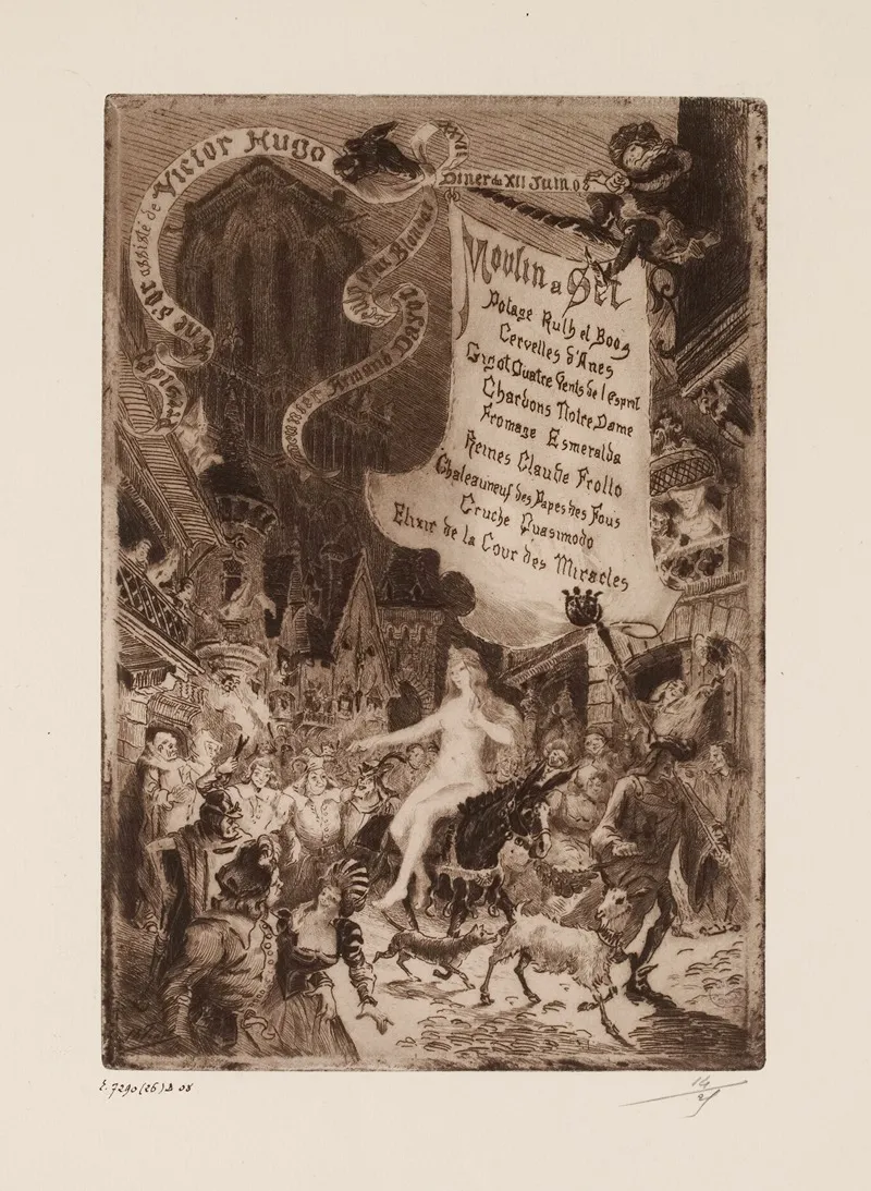 Diner Du Moulin A Sel Le 12 Juin 1908 Sous La Presidence De Victor Hugo Wall Art by Anomymous - High-Resolution Digital Print