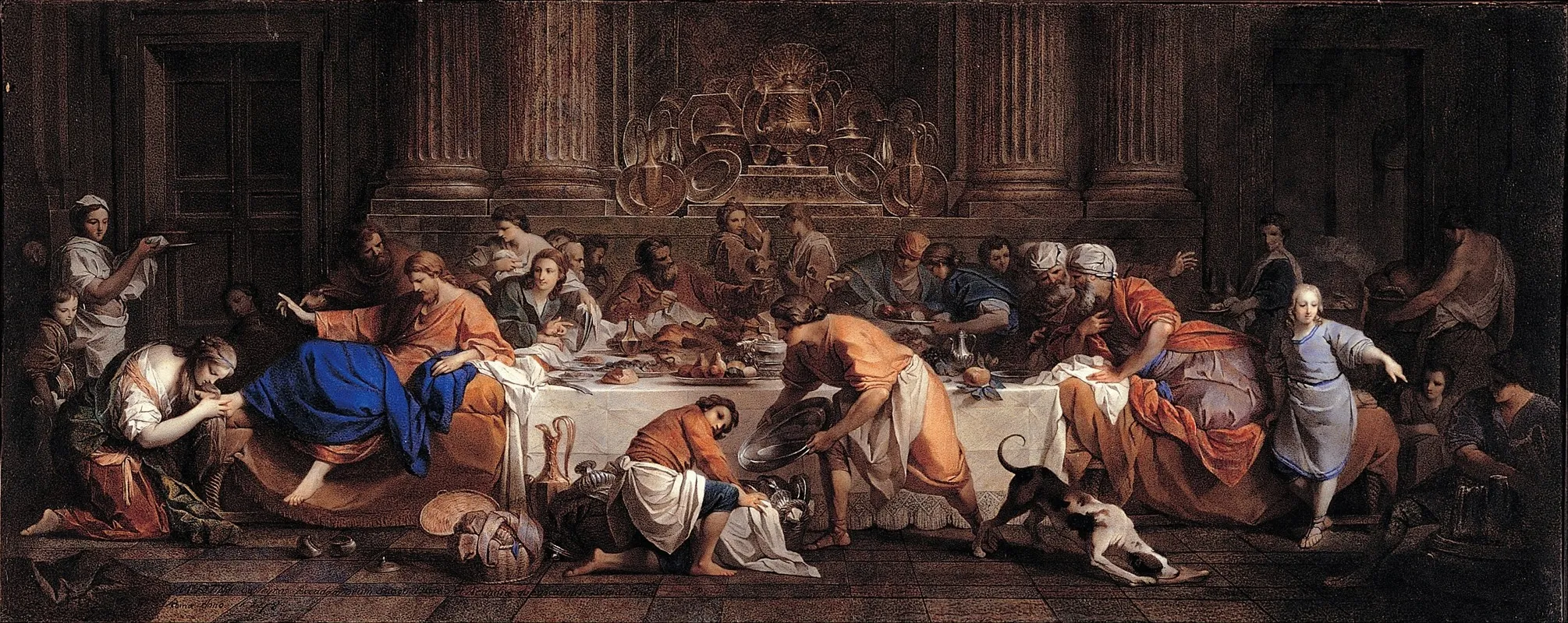 Dinner At The House Of The Pharisee Wall Art by Maria Felice Tibaldi - High-Resolution Digital Print