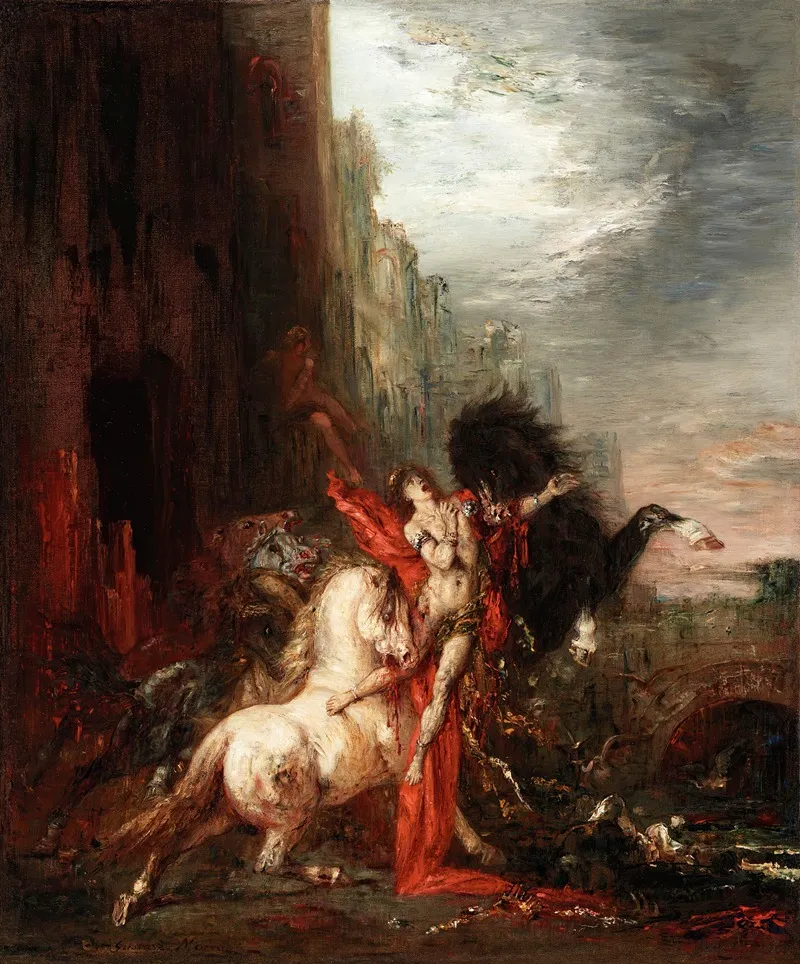 Diomedes Devoured By His Horses Wall Art by Gustave Moreau - High-Resolution Digital Print
