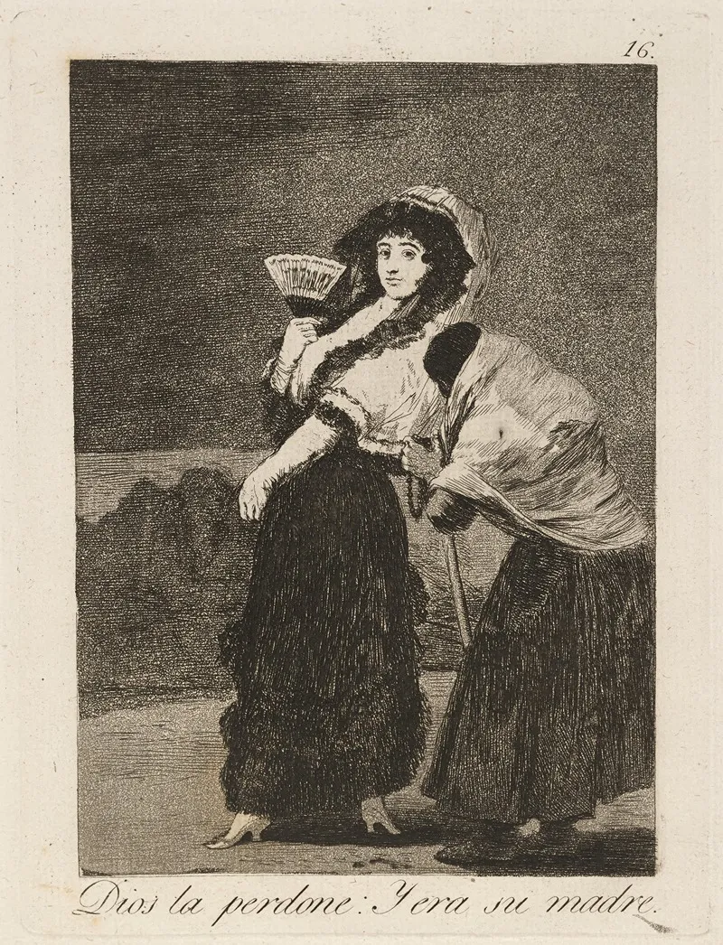 Dios La Perdone Y Era Su Madre For Heavens Sake And It Was Her Mother Wall Art by Francisco de Goya - High-Resolution Digital Print