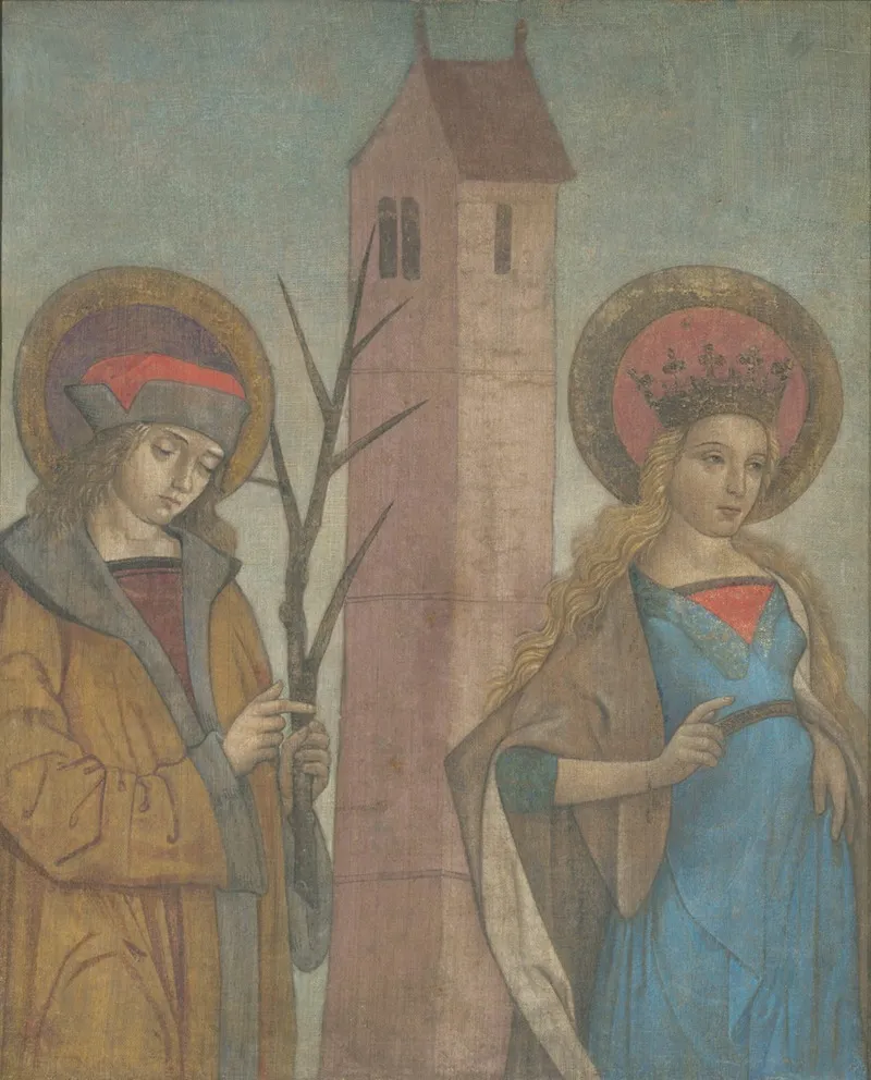 Diptych Of Saints Achatius Barbara Apollonia And Sebald
