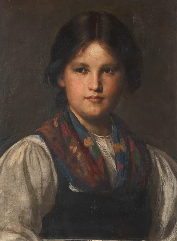 Dirndl 5 Wall Art by Franz von Defregger - High-Resolution Digital Print