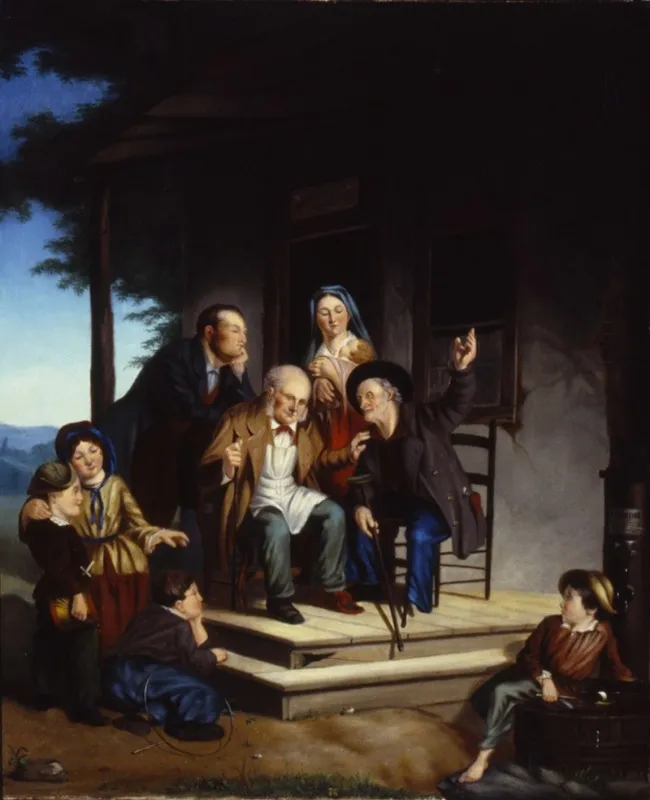 Discussion At The Continental Arms Wall Art by Frederick William Billing - High-Resolution Digital Print