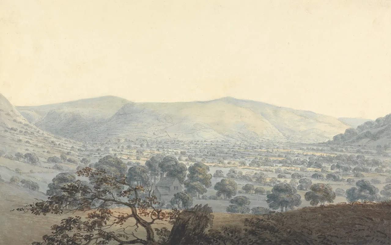 Distant View Of Llandrillo Wall Art by Moses Griffith - High-Resolution Digital Print