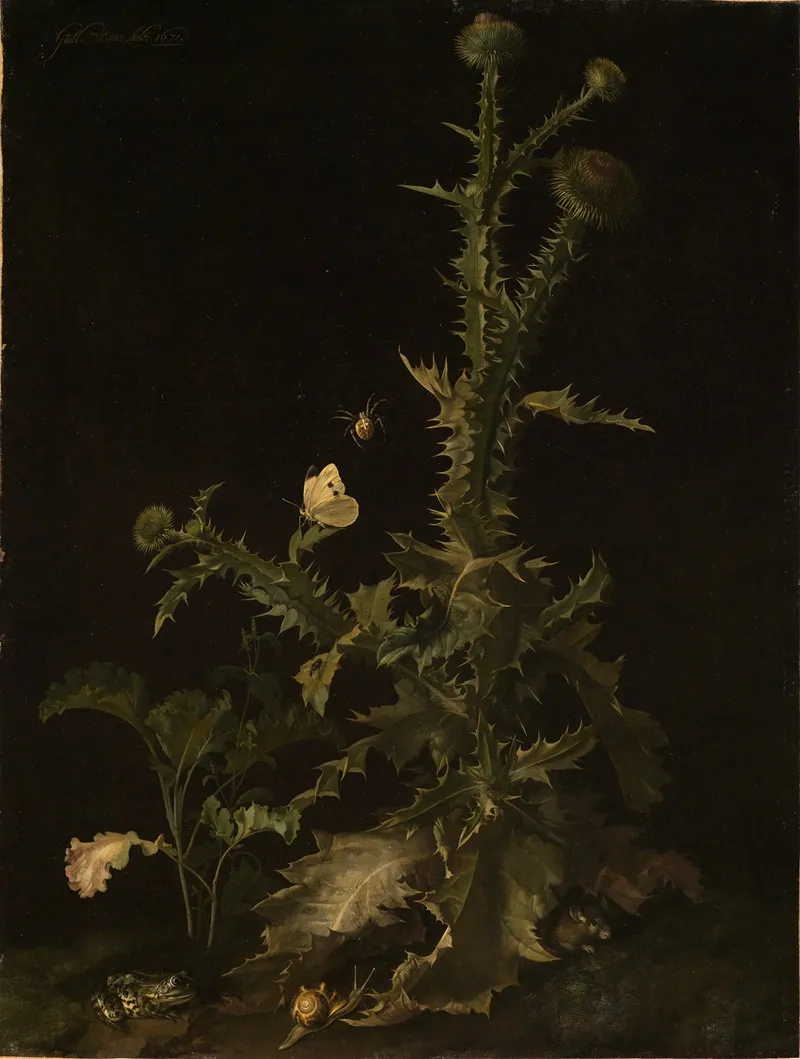 Distel Mit Verschiedenen Tieren Wall Art by Willem van Aelst - High-Resolution Digital Print