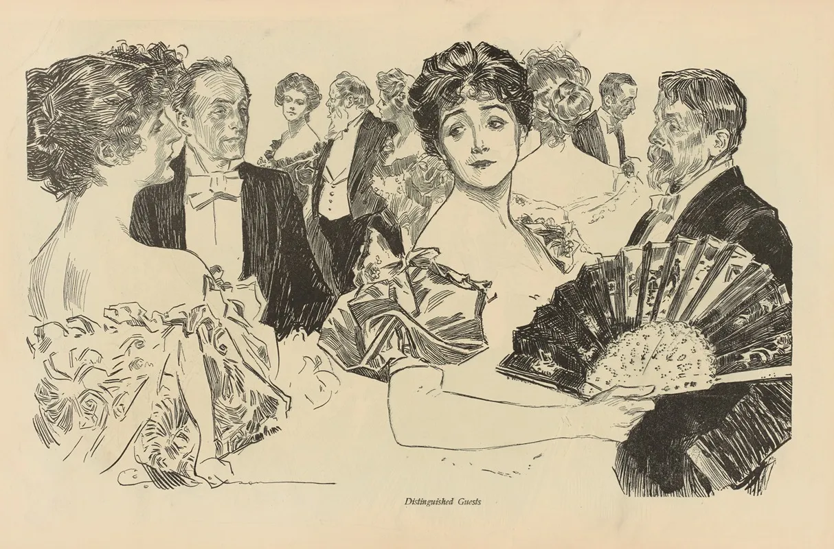 Distinguished Guests 2 Wall Art by Charles Dana Gibson - High-Resolution Digital Print