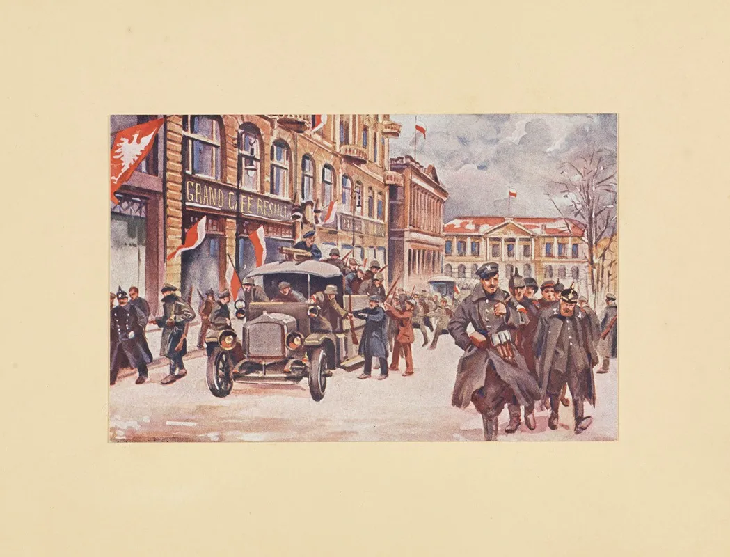 Distribution Of Weapons Among The Polish Population In Poznan On Wolnosci Square Wall Art by Leon Prauziński - High-Resolution Digital Print