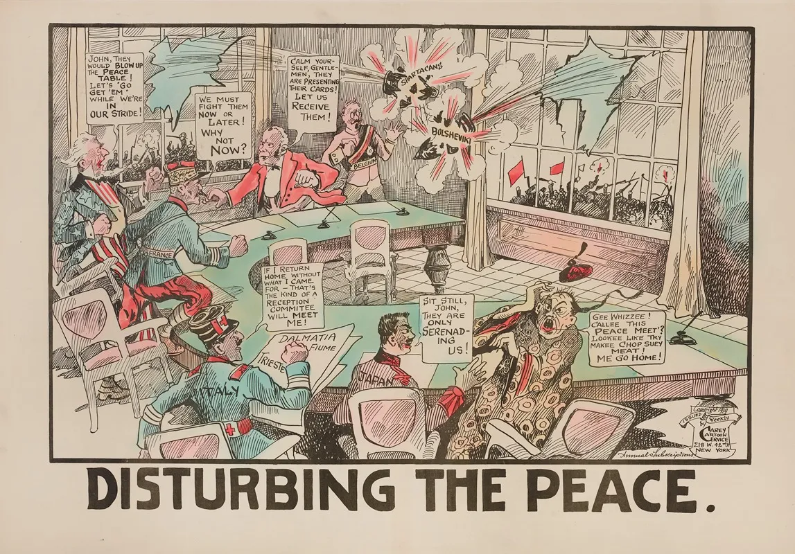 Disturbing The Peace Wall Art by Carey Cartoon Service - High-Resolution Digital Print