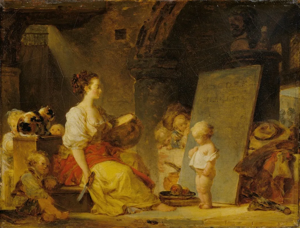Dites Donc Sil Vous Plait Say Please Wall Art by Jean-Honoré Fragonard - Canvas Print
