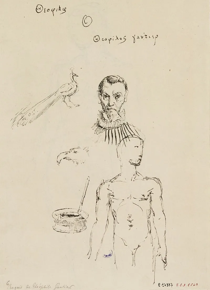 Divers Croquis 2 Wall Art by Théophile Gautier - High-Resolution Digital Print
