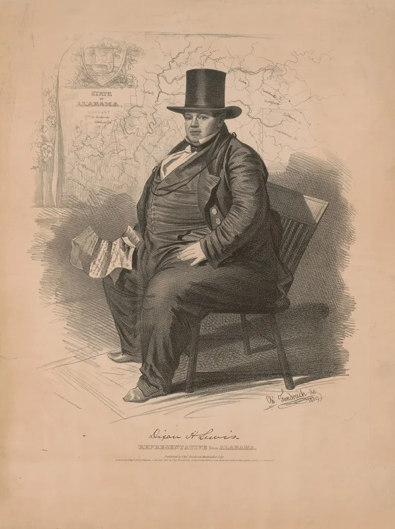 Dixon H Lewis Representative From Alabama Wall Art by Charles Fenderich - High-Resolution Digital Print