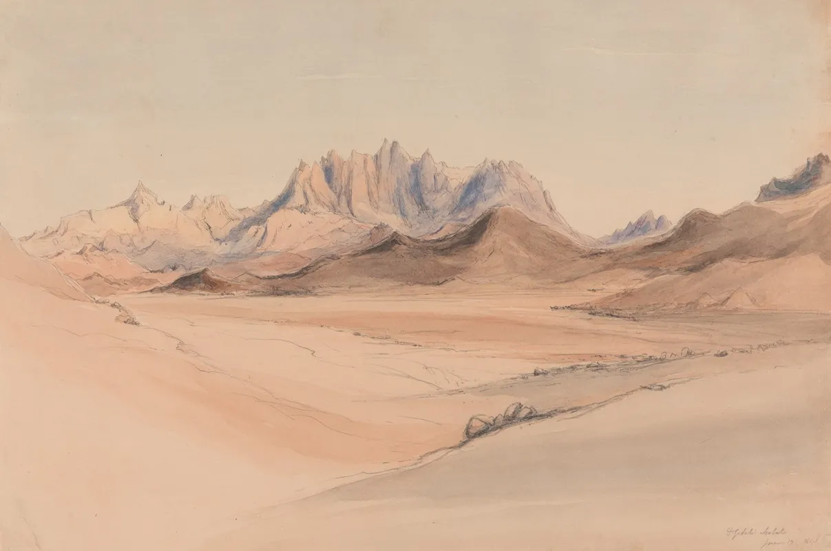 Djebel Serbal Sinai Wall Art by Rev. Edward Thomas Daniell - High-Resolution Digital Print
