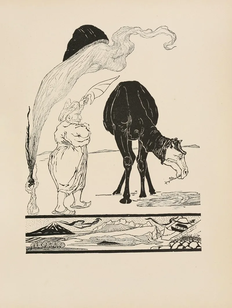 Djinn Guiding The Magic With His Magic Fan Wall Art by Rudyard Kipling - High-Resolution Digital Print