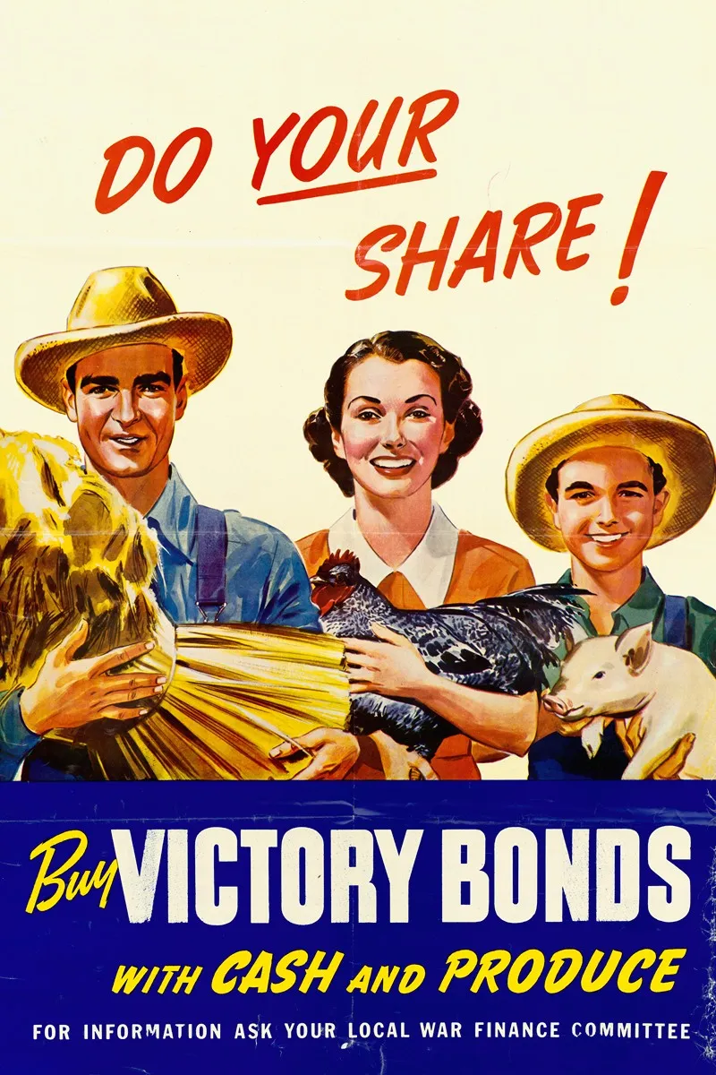 Do Your Share Buy Victory Bonds With Cash And Produce Wall Art by Anonymous - High-Resolution Digital Print
