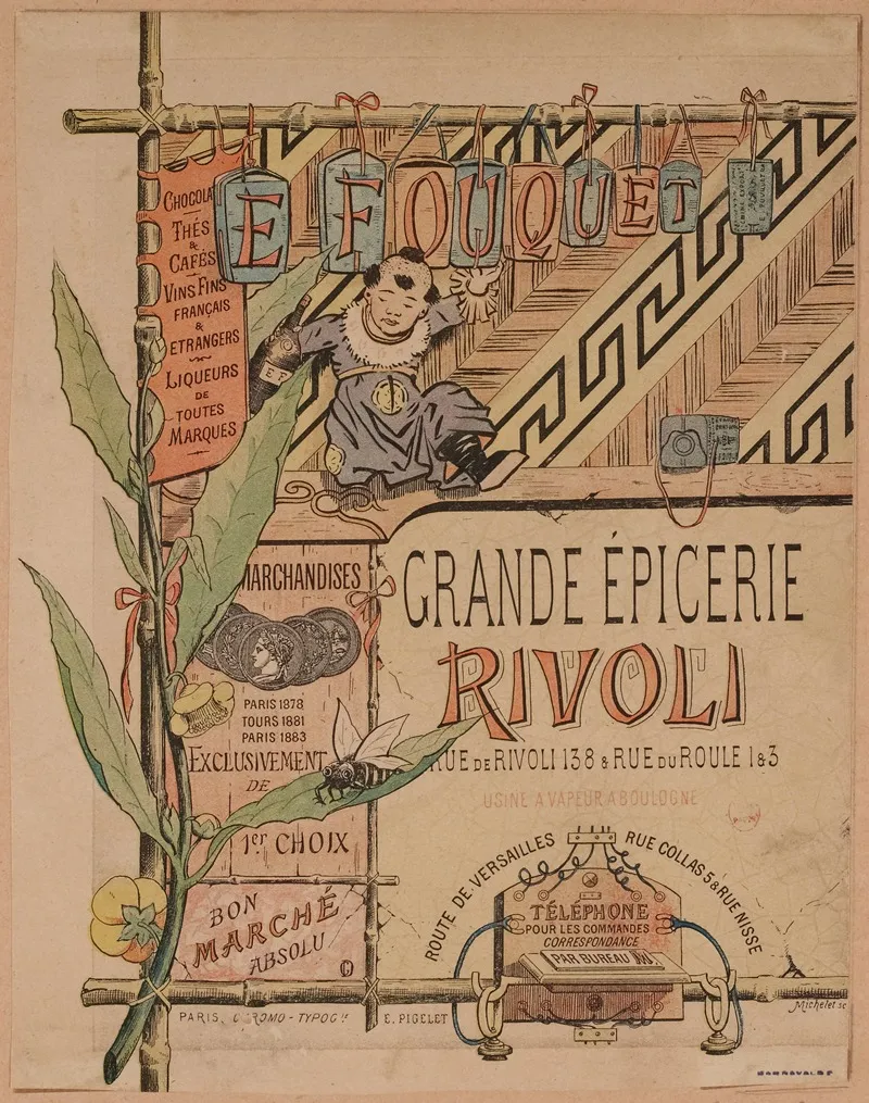 Document Publicitaire Pour La Grande Epicerie Rivoli Wall Art by E. Pigelet - High-Resolution Digital Print