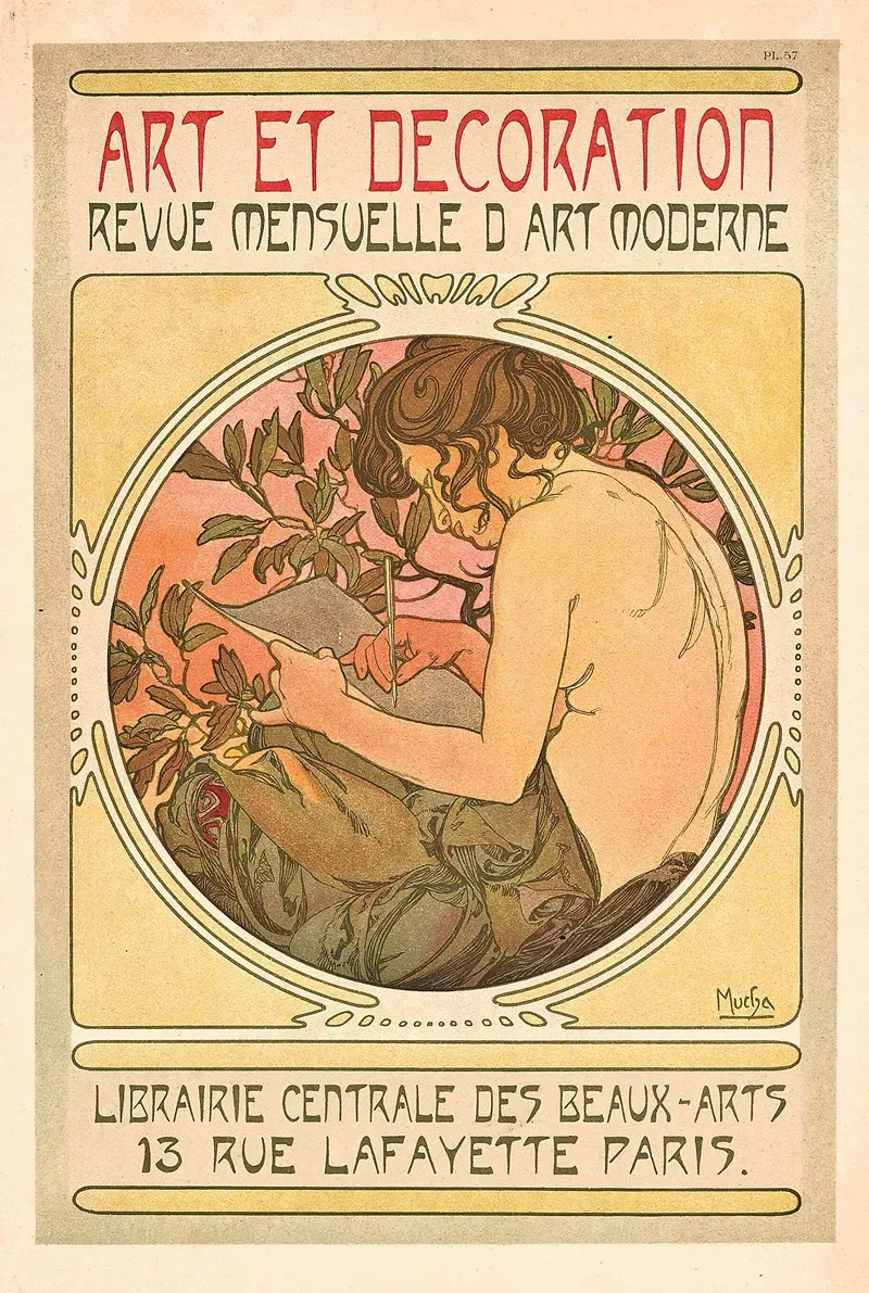 Documents Decoratives Wall Art by Alphonse Mucha - High-Resolution Digital Print