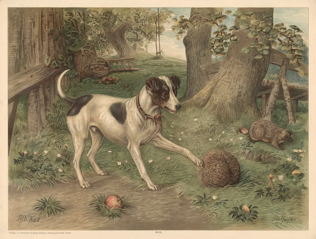 Dog And Hedgehog Wall Art by Otto Speckter - High-Resolution Digital Print