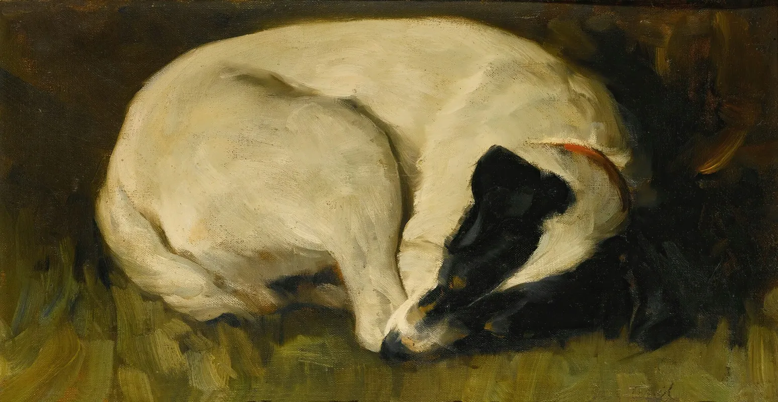 Dog Tired Wall Art by Valentine Thomas Garland - High-Resolution Digital Print
