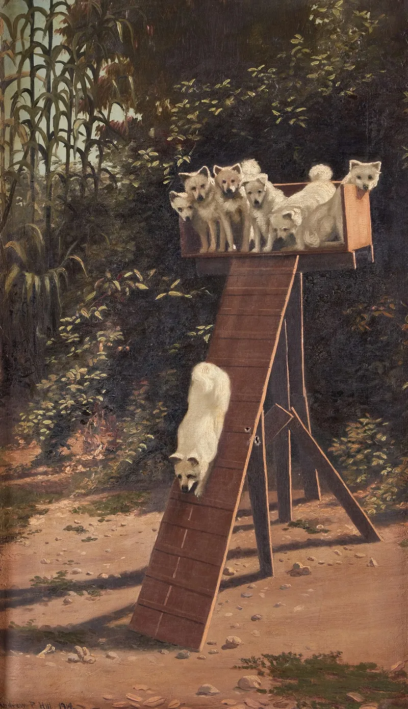 Dog Training Wall Art by Andrew Putnam Hill - High-Resolution Digital Print