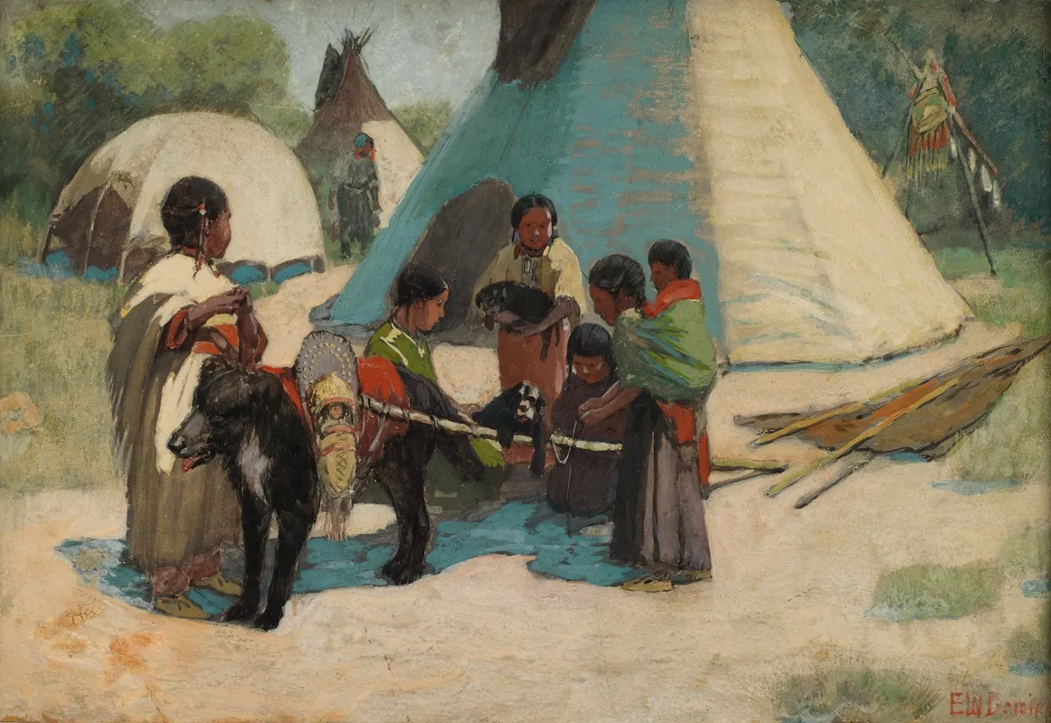 Dog Travoisblackfoot Camp