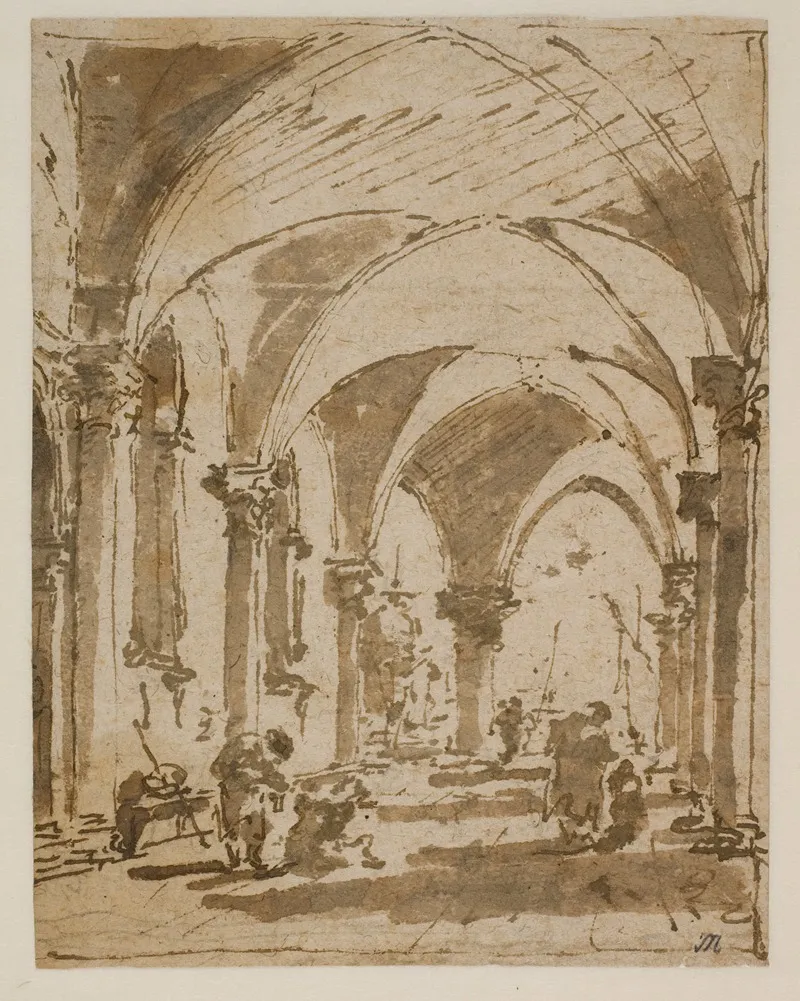 Dogepaladsets Buegang Mod Piazzettaen Wall Art by Francesco Guardi - High-Resolution Digital Print