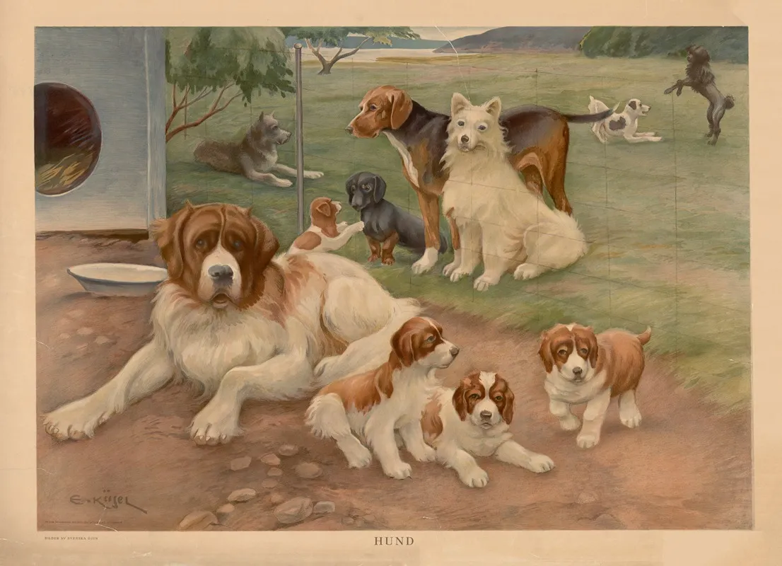 Dogs 10 Wall Art by Ernst Küsel - High-Resolution Digital Print