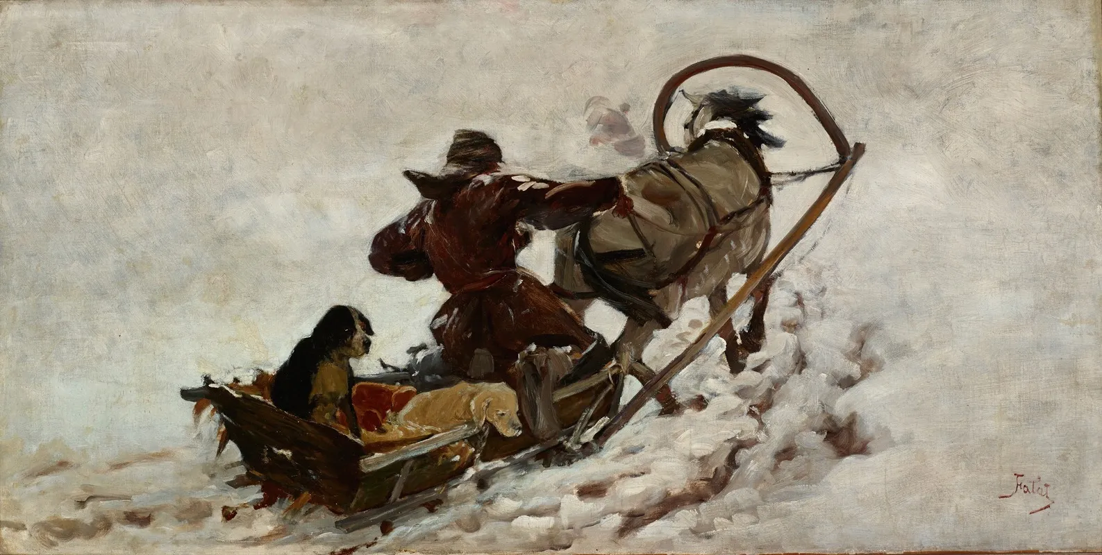 Dogs At A Hunt Wall Art by Julian Falat - High-Resolution Digital Print