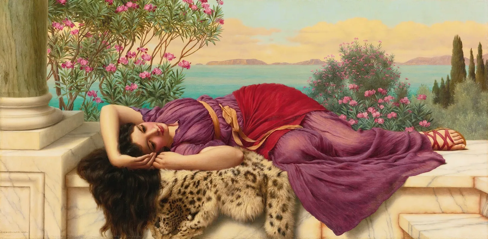Dolce Far Niente 4 Wall Art by John William Godward - High-Resolution Digital Print