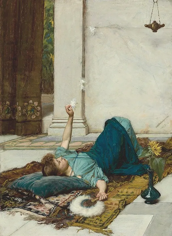 Dolce Far Niente 5 Wall Art by John William Waterhouse - High-Resolution Digital Print