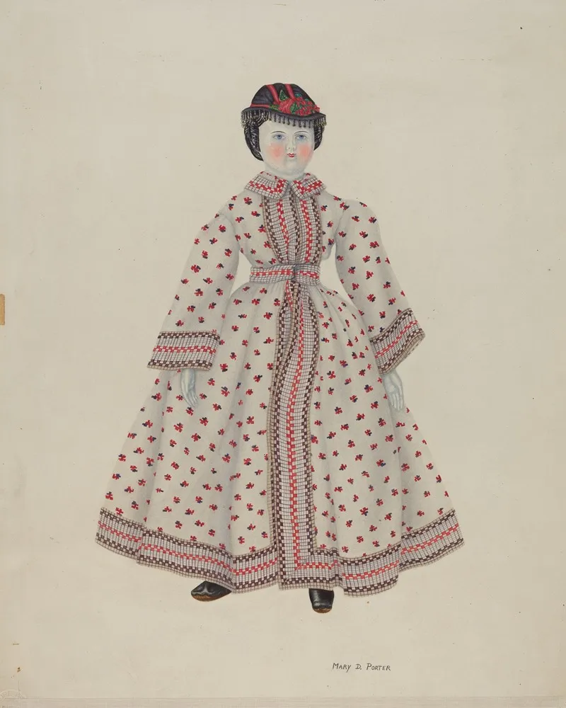Doll With China Head 4 Wall Art by Mary D. Porter - High-Resolution Digital Print
