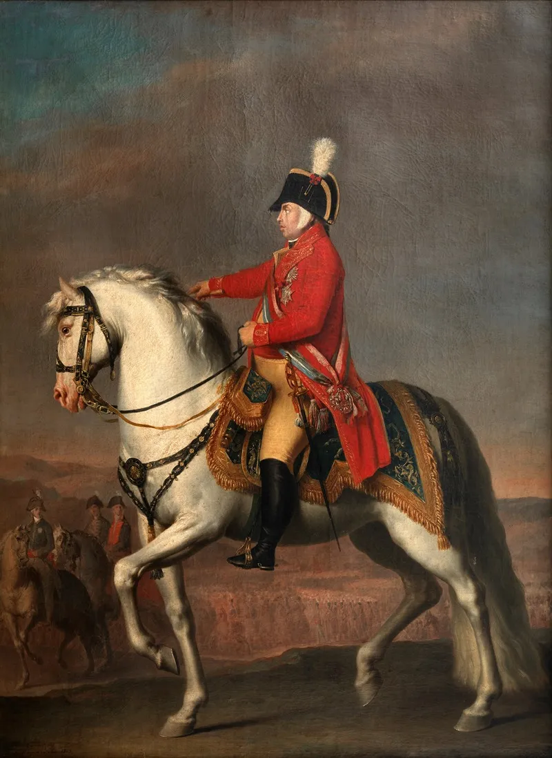 Dom Joao Prince Regent Reviewing The Troops In Azambuja Wall Art by Domingos Sequeira - High-Resolution Digital Print