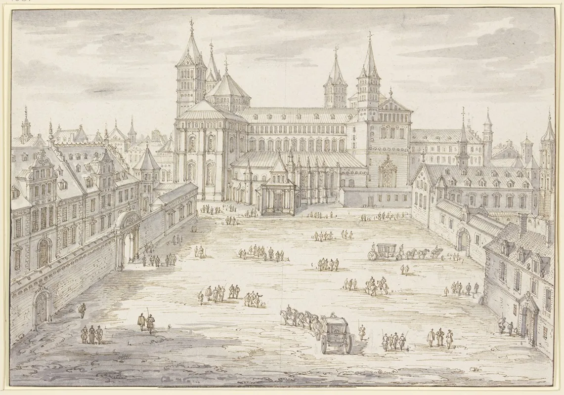 Dom Und Bischofliches Palais Zu Speyer Vor Der Zerstorung 1689