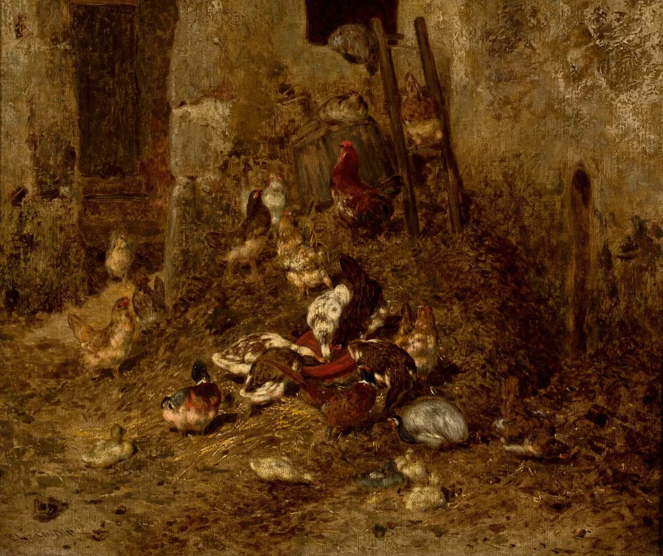 Domestic Fowls 2 Wall Art by Philibert Leon Couturier - High-Resolution Digital Print