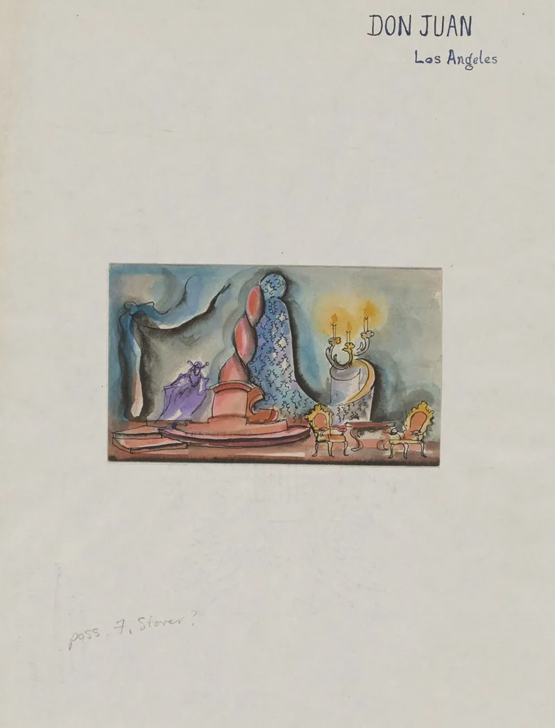 Don Juan Sketch No 1 Wall Art by Frederick Stover - High-Resolution Digital Print