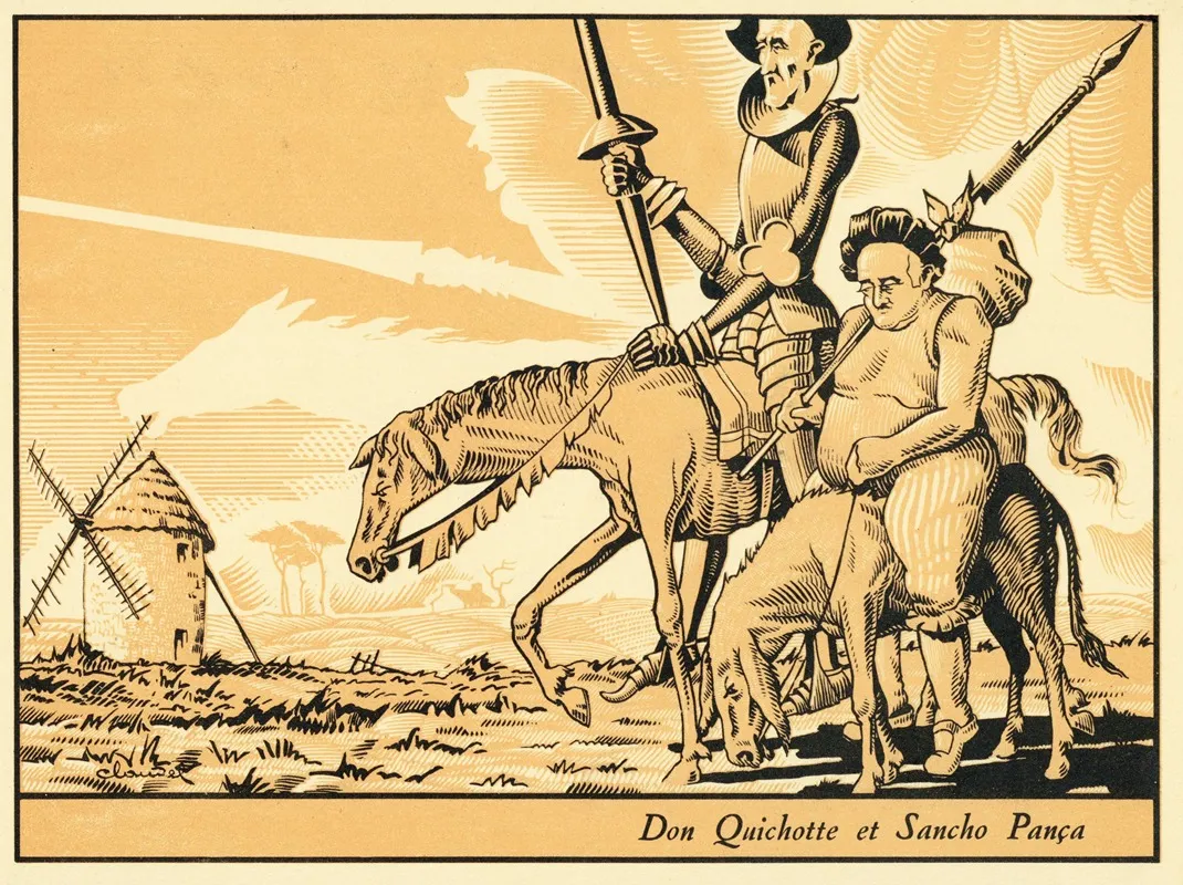 Don Quichotte Et Sancho Panca Wall Art by Laboratoires Jacques Lorthioir - High-Resolution Digital Print