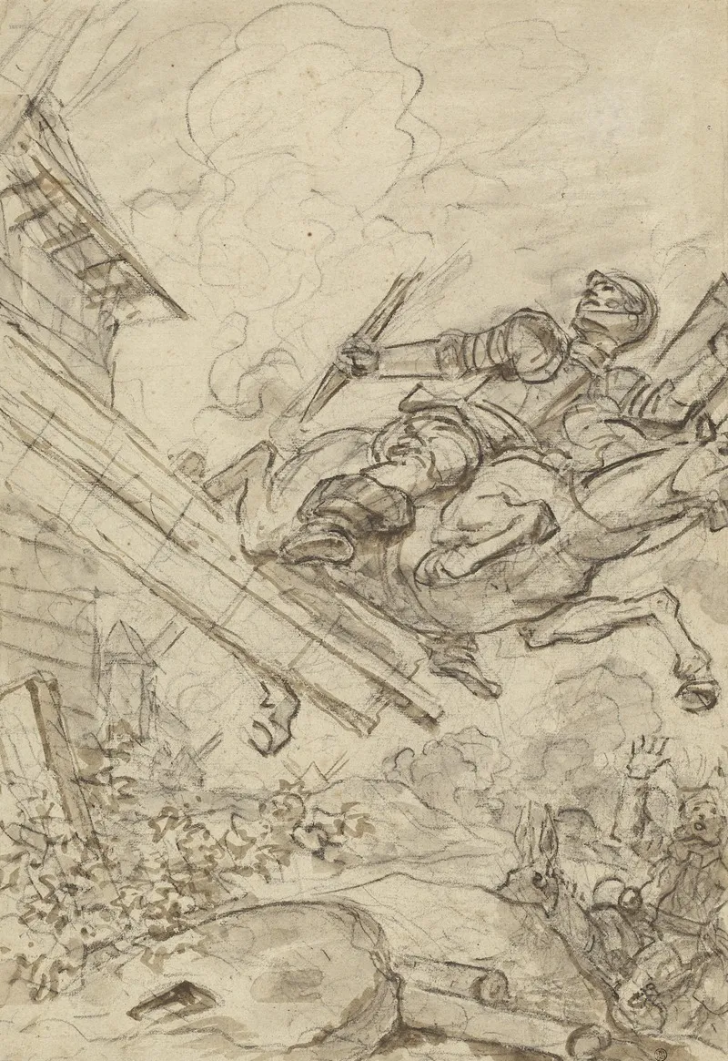Don Quixote Attacking The Windmill