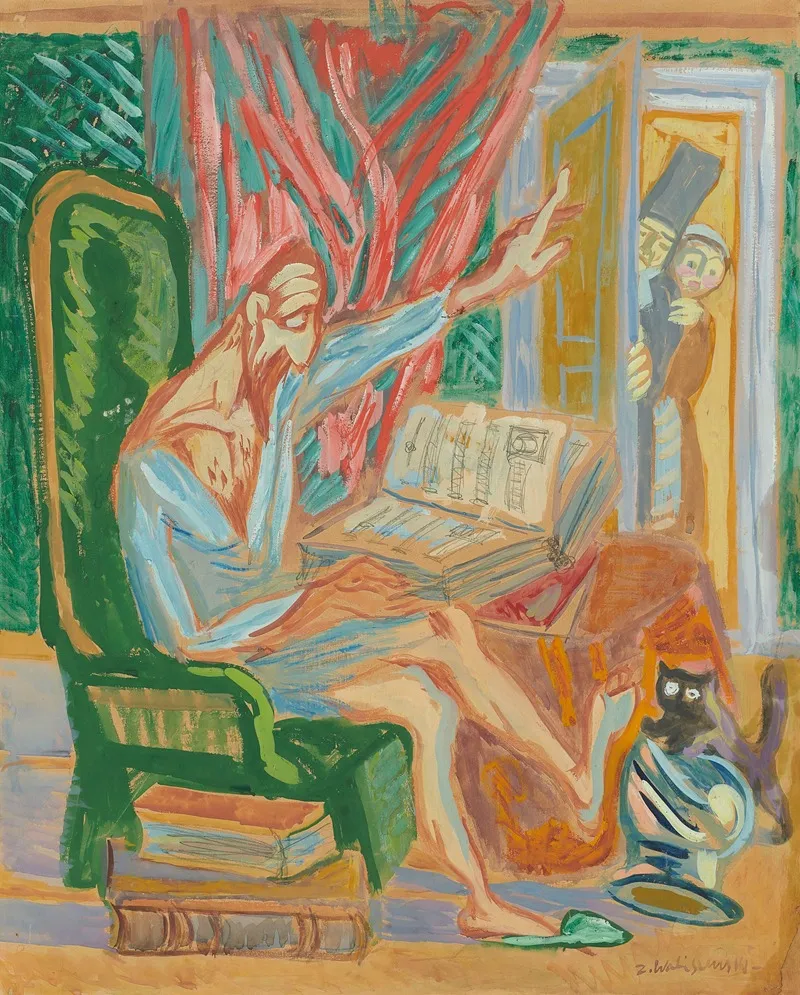 Don Quixote In An Armchair Wall Art by Zygmunt Waliszewski - High-Resolution Digital Print
