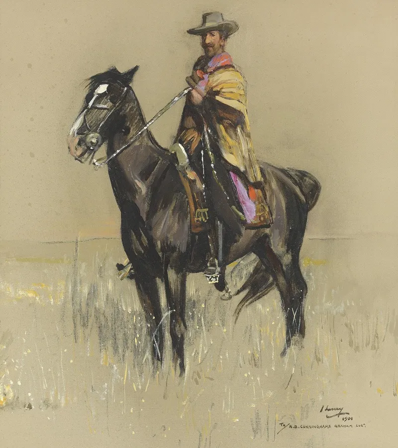 Don Roberto Robert Bontine Cunninghame Graham On Pampa Wall Art by Sir John Lavery - High-Resolution Digital Print