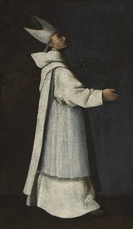 Don Sancho Bishop Of Toledo Wall Art by Studio of Francisco de Zurbarán - High-Resolution Digital Print