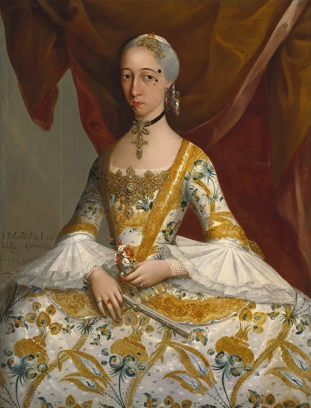 Dona Maria De La Luz Padilla Y Gomez De Cervantes Wall Art by Miguel Cabrera - High-Resolution Digital Print