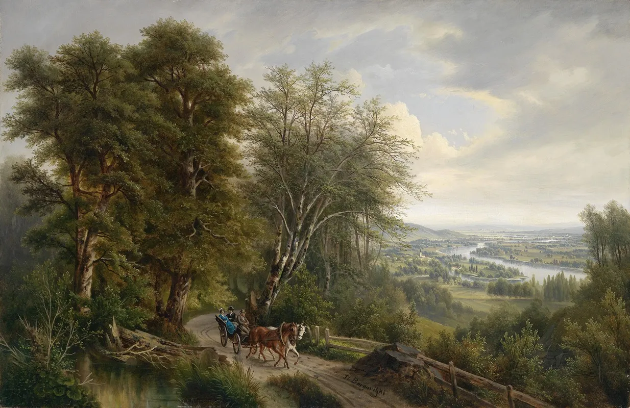 Donaulandschaft Mit Blick Auf Nusdorf Wall Art by Josef Burgaritzky - High-Resolution Digital Print