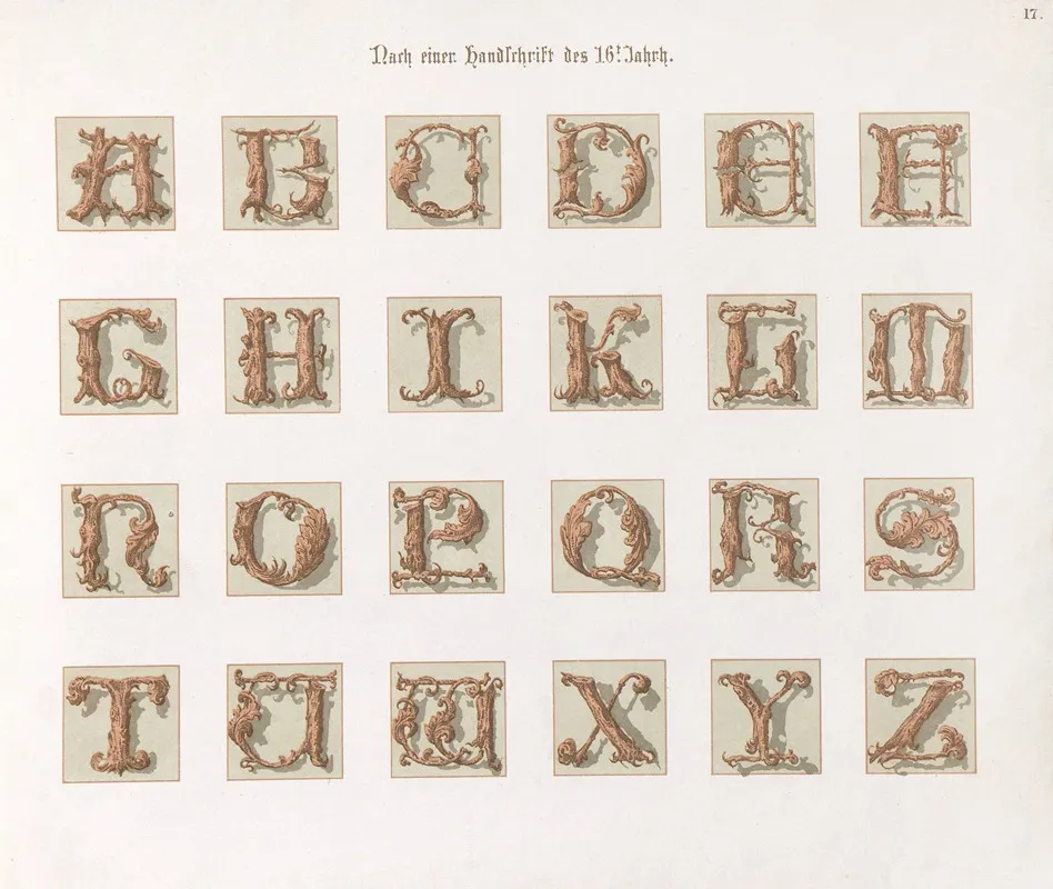 Dondorfs Alphabete Pl 03 Wall Art by Bernhard Dondorf - High-Resolution Digital Print