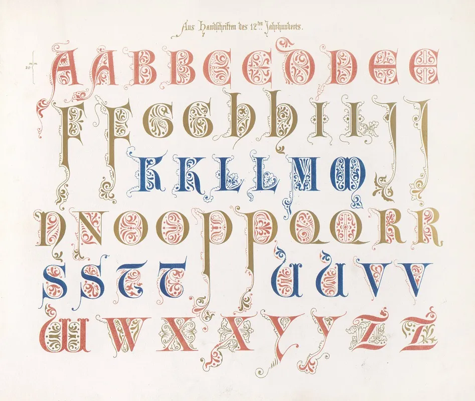 Dondorfs Alphabete Pl 05 Wall Art by Bernhard Dondorf - High-Resolution Digital Print